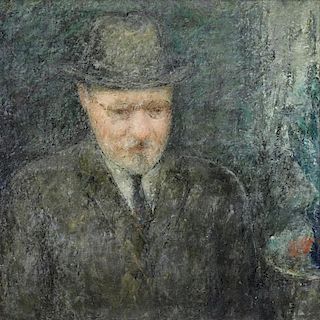 STILLMAN, Ary. Oil on Canvas. Portrait of a Man.