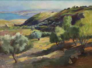 ADLER, Zvi Miklos. Oil on Canvas. Israeli