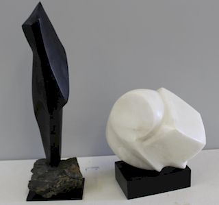 GROSS, E. Signed Midcentury Marble Sculptures