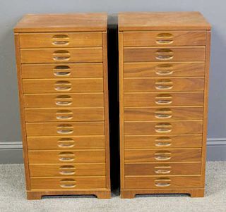 MIDCENTURY, Pair of Multi Drawer Cabinets.