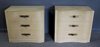 MIDCENTURY. Pair of Serpentine Front Chests
