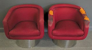 Leon Rosen. Pair of Swivel Chairs For Pace.