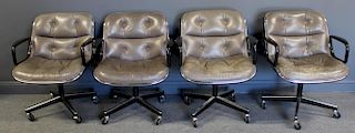 MIDCENTURY. Set of 4 Knoll Arm Chairs.