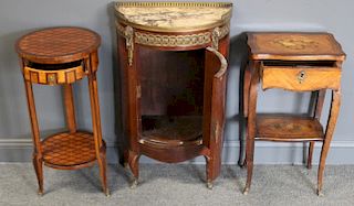 Lot Of 3 Antique Continental End Tables.