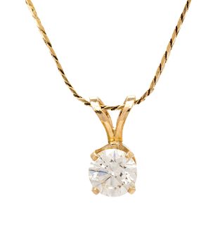 A Yellow Gold and Diamond Pendant, 1.80 dwts.