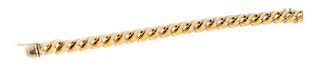 A 14 Karat Yellow Gold San Marco Link Bracelet, Zelman & Freidman, 17.90 dwts.