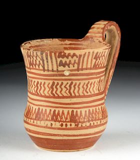 Mycenaean Pottery Bichrome Handled Mug