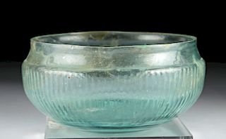 Pretty Roman Glass Bowl w/ Ribbed body