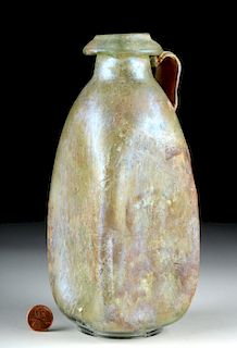 Roman Glass Bottle w/ Handle - Rare Form