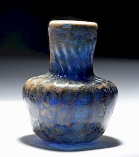 Rare Roman Blue Glass Unguent