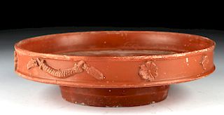 Roman Redware Plate w/ Planta Pedis, ex-Christie's