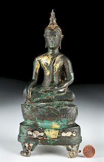 Thai Gilded Bronze Buddha - TL Tested Core