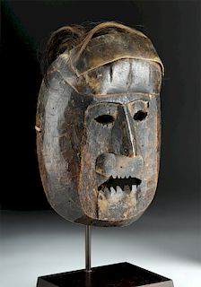 Rare 19th C. Nepalese Wood Shaman's Mask