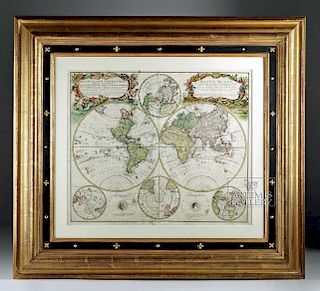 Framed "Planiglobii Terrestris Mappa Universalis" 1746