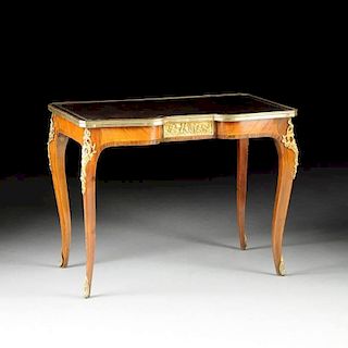 A LOUIS XV STYLE GILT BRONZE MOUNTED ROSEWOOD AND AMARANTH TABLE AMBULANTE, FRENCH, LATE 19TH CENTURY,