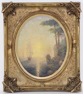 Attributed Ivan Aivazovsky Russian Oil Painting