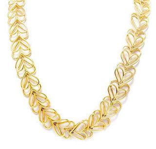 * An 18 Karat Yellow Gold Necklace, 135.50 dwts.