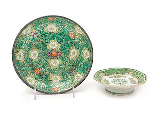 Two Asian Porcelain Plates Diameter of larger 8 inches.