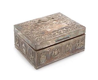 A Malay Silver Hinged Box