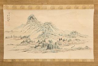 Okada Kanrin, (Japanese, 1775-1849), Landscape Scene