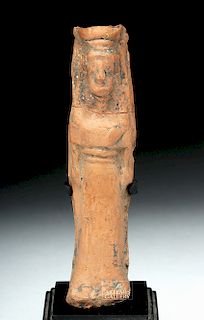 Archaic Greek Pottery Statuette of a Woman