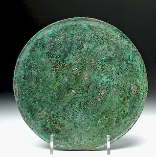 Greek Decorated Bronze Mirror