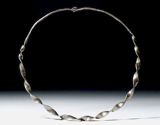 Important Viking Twisted Silver Neck Torc