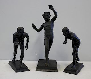 3 Bronze Sculptures To Inc A Pair Of Runners and