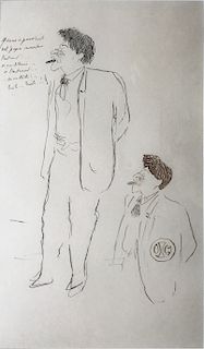 Cocteau, Jean  ,    French (1889-1963),"Le Tango (The Tango) "Double Portrait of Herman Dietz" , 