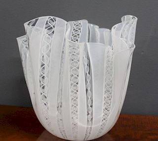 Impressive and Large Vennini ? Handkerchief Vase.