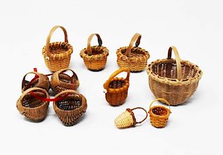11 miniature baskets