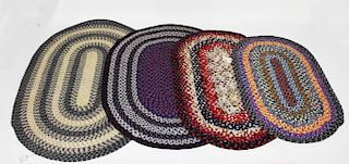 4 oval braided rugs