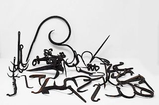 30 pieces of hand wrought iron