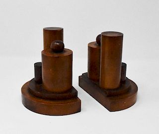 2 pair of wooden bookends