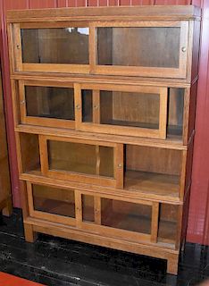 4 stack oak bookcase