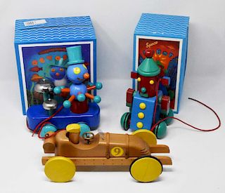 3 wooden toys