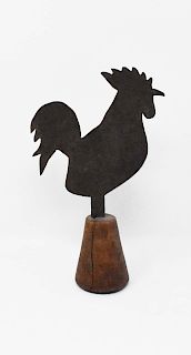 Metal cutout of a rooster
