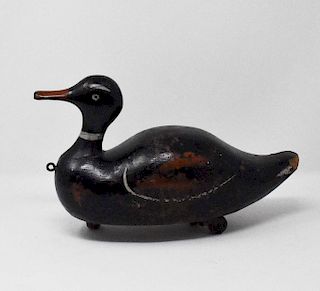 Antique wooden duck pull toy