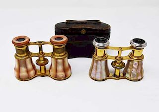 2 pair of mother of pearl opera glasses