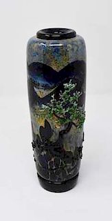 Signed John Nygren art glass vase