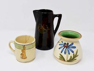 3 pieces of pottery