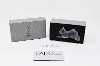 Lalique cat with the original box