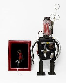 2 pieces of recycled art