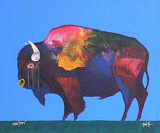 "Bison" Limited Edition Print by John Nieto