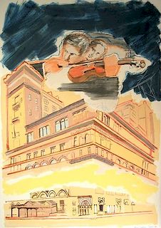 "Sky Music at Carnegie Hall" Serigraph by Larry Rivers