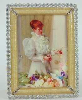 Jay Strongwater Jeweled & Enameled Picture Frame