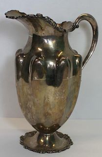 STERLING. Mexican Sterling Water Pitcher.