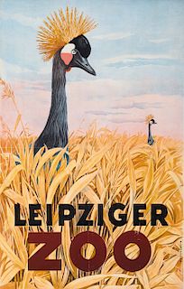 Leipziger Zoo' poster, 1953