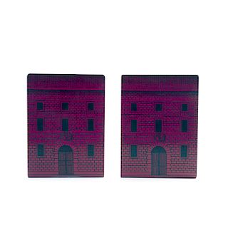 Two 'Architettura' bookends, 1950/60s 