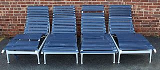 Richard Schults , Lot Of 4 Chaise Lounges .